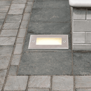 STS02 12V Low Voltage Outdoor Recessed Stainless Steel Brick Wall Light 3000K Warm White Integrated LED Step/ Stair Lighting Fixture