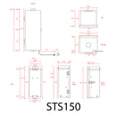 STS150 150W Stainless Steel 15V Low Voltage Transformer with Photocell & Timer IP65