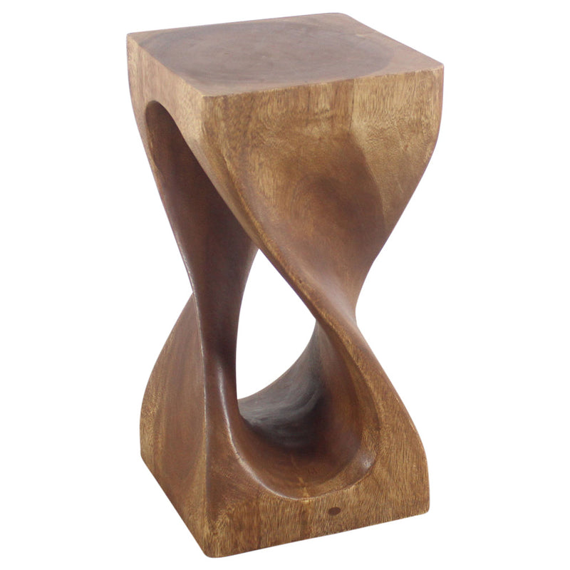 Haussmann® Single Twist Vine Stool Stand 12 in SQ x 23 in H Walnut Oil