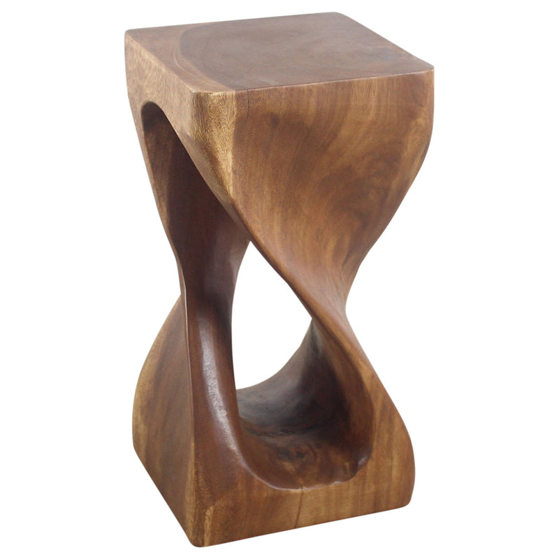 Haussmann® Single Twist Vine Stool Stand 12 in SQ x 23 in H Walnut Oil