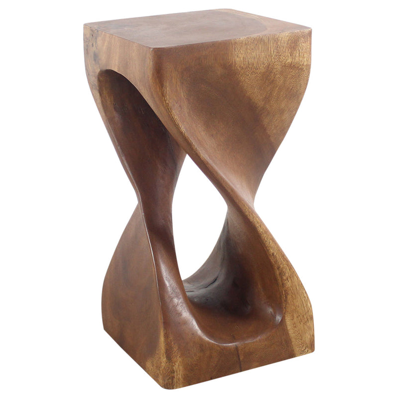 Haussmann® Single Twist Vine Stool Stand 12 in SQ x 23 in H Walnut Oil