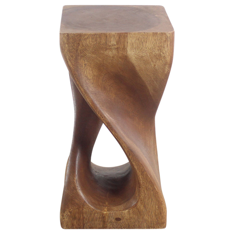 Haussmann® Single Twist Vine Stool Stand 12 in SQ x 23 in H Walnut Oil