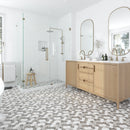 Eastern Brown White 11x12 Polished Multi-shaped Marble Mosaic Tile (5 pack, 4.46 sq ft/case) by Apollo Tile