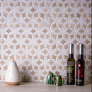 Wooden Beige Bianco Carrara 12x15 Polished Multi-shaped Marble Mosaic Tile (5 pack, 6.175 sq ft/case)