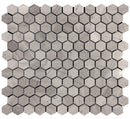 Wooden Grey 11x12 Polished Hexagon Marble Mosaic Tile (5 pack, 4.55 sq ft/case)