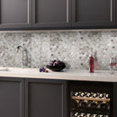 Wooden Grey 11x12 Polished Hexagon Marble Mosaic Tile (5 pack, 4.55 sq ft/case)