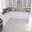 Wooden Grey 12x12 Polished Herringbone Marble Mosaic Tile (5 pack, 5.29 sq ft/case)