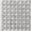 Wooden Grey, Asian White, Glass 11x11 Polished Multi-shaped Marble Mosaic Tile (5 pack, 4.43 sq ft/case)