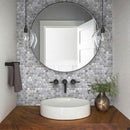 Wooden Grey Eastern White 11x12 Polished Penny Round Marble Mosaic Tile (5 pack, 4.83 sq ft/case)