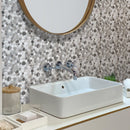 Gray 12x12 Polished Multi-shaped Marble Mosaic Tile (5 pack, 5.08 sq ft/case) - Sample
