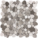 Gray 12x12 Polished Multi-shaped Marble Mosaic Tile (5 pack, 5.08 sq ft/case) - Sample