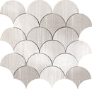 Wooden Grey 12x12 Polished Semicircular Marble Mosaic Tile (5 pack, 4.83 sq ft/case)