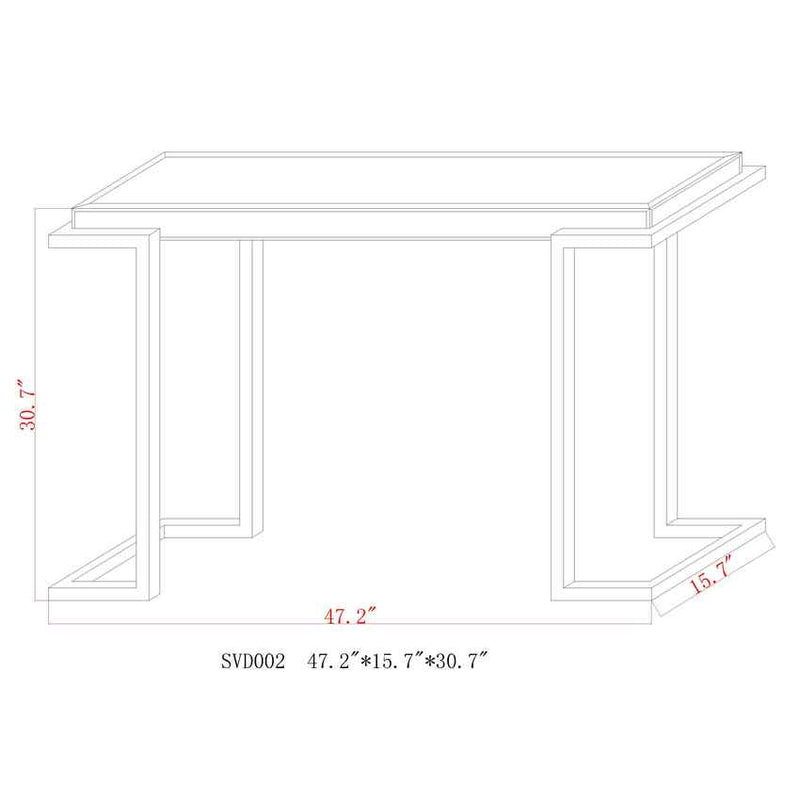 Frohnleiten Gold Console Table