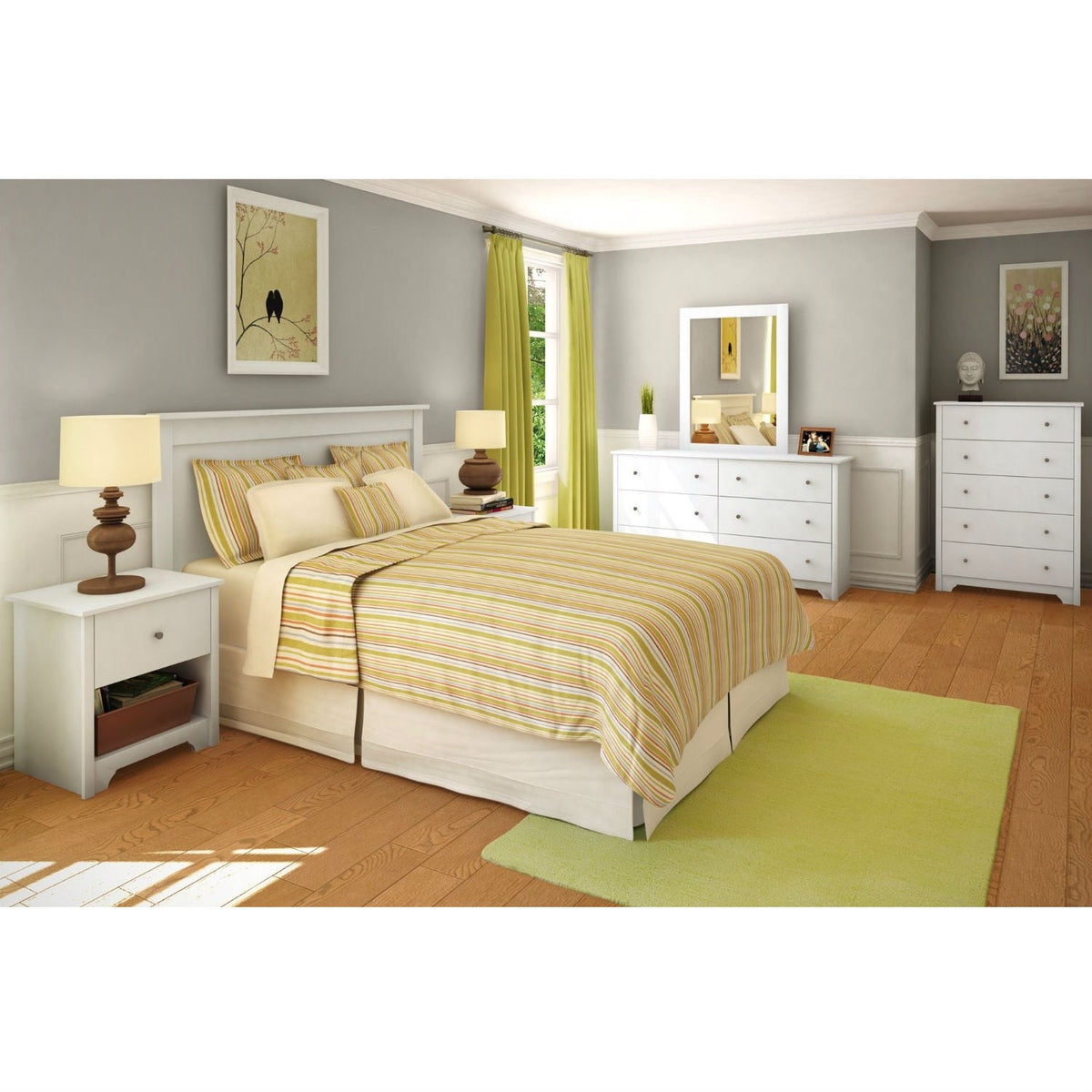 Full / Queen size Headboard in White Finish, photo 2 of 2