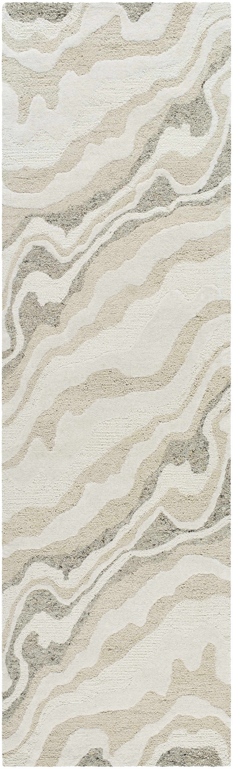 Siani Beige Wool Area Rug