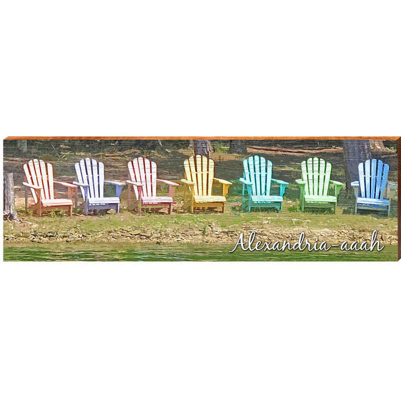 Alexandria - aaah Colorful Adirondacks | Wall Art Print on Real Wood