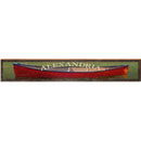 Alexandria Red Canoe | Wall Art Print on Real Wood