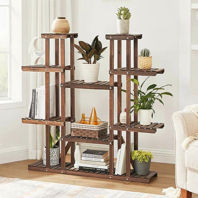 Solid Wood Indoor Outdoor 11-Tier Plant Stand, photo 3 of 5