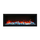 Amantii Symmetry SYM-34-XT Built in Smart Extra Tall Outdoor Electric Fireplace
