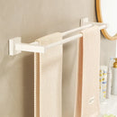 GobekUsa Bathroom Set: Cream White Shelf, Towel Rack, Paper Holder, Brush Holder & Hardware