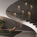 GobekUsa Leaf Chandelier LED Pendant Light Modern Minimalist Hanging Lamp for Home Decor