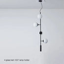 GobekUsa Brass Chandelier with Black Art Glass Ball - Minimalist Living Room Dining Decor