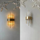 GobekUsa Gold Crystal Glass Wall Sconce Light Fixture for Luxury Bedroom Decor
