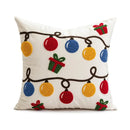 GobekUsa Cartoon Christmas Pillow Covers: Festive Decor for Sofa - Embroidered Design