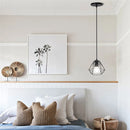 GobekUsa Industrial Iron Cage Pyramid Pendant Lamp for Kitchen Bedroom Living Room