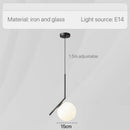 GobekUsa Glass Pendant Lights: Modern Bedroom Bedside Chandeliers for Home Indoor Decor