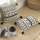 GobekUsa Geometric Tufted Cotton Woven Cushion Cover 45x45cm for Home Sofa Bed Decor