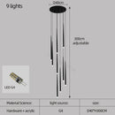 GobekUsa Conical Chandelier Stair Lamp Modern Simple Villa Restaurant Kitchen Bedroom Bar Lighting