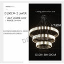 GobekUsa Lstre Modern Circle Chandelier for Bright 360° Lighting in Living Room, Bedroom, Kitchen