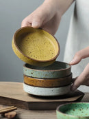 GobekUsa Ceramic Sauce Dishes Set - Round Seasoning & Snack Plates