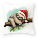 GobekUsa Cartoon Animal Christmas Pillowcase: Decorative Sofa Cushion Cover for Living Room