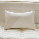 GobekUsa Comfort Woolen Pillow Cover Beige Black Striped 45*45 Luxe Plush Home Décor