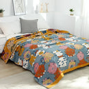 GobekUsa Cartoon Cat Summer Quilt - 100% Cotton Leisure Blanket