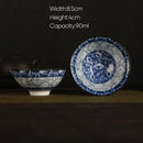 GobekUsa Blue and White Porcelain Hand-Painted Tea Cups - Set of 1