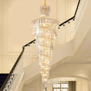GobekUsa Gold Crystal Duplex Building LED Chandeliers - Luxury Staircase Decoration