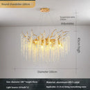 GobekUsa Gold Crystal Chandelier: Modern Luxury Hanging Branches, for Dining Kitchen Living Bedroom