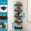 GobekUsa 5-Tier Rolling Cart Storage Rack for Kitchen & Bathroom Organizing