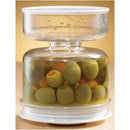 GobekUsa Hourglass Pickle & Olive Dispenser Jar for Kitchen Juice Separator