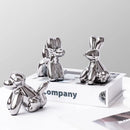 GobekUsa Golden Monkey Dog Rabbit Ceramic Balloon Animals Desk Ornament