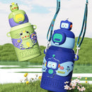 GobekUsa Kids' Cartoon Stainless Steel Thermal Water Bottle with Straw