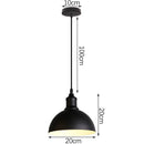 GobekUsa Black Aluminium Modern Pendant Light for Living Room Dining Table Decor