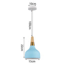 GobekUsa Blue Nordic Pendant Lights E27 Modern Hanging Lamps for Living Dining Kitchen