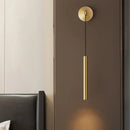 GobekUsa Height-Adjustable Copper LED Wall Lamp: Luxurious Warm Atmosphere for Bedside, Foyer, Hotel