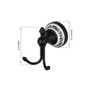 GobekUsa Black Stainless Steel Wall Mounted Bathroom Towel Hook Robe Coat Hanger