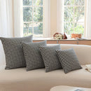 GobekUsa Chic Houndstooth Pillow Cover - Square Weave Cushion for Modern Home