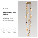 GobekUsa LED Marble Gold Chandelier for Living Room, 2025 Trend Lustre Lighting